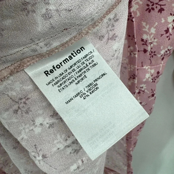 NEW Reformation Rosalie mini dress size 10 B145 - Picture 5 of 5